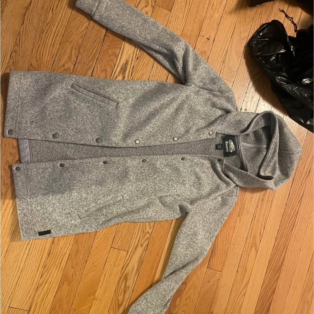 Roots Heather Gray Fleece Jacket